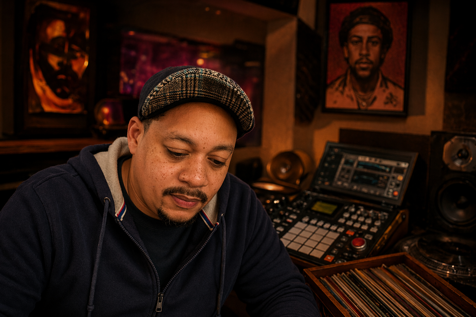 Mista Foy in the studio